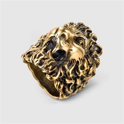 gucci mens ring lion|gucci watch lion.